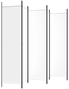 Διαχωριστικό Δωματίου με 6 Πάνελ Λευκό 300 x 200 εκ. από Ύφασμα - Λευκό