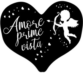 Διακοσμητικό Τοίχου Amore Prima Vista 891TNL3472 56x45cm Black Wallity Μέταλλο