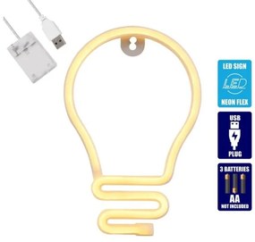 Διακοσμητικό Φωτιστικό Neon Led Θερμό Λευκό Lamp 78575 Globostar-78575-Κίτρινο 78575