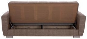 Καναπές - Κρεβάτι Polya 3θέσιος Καφέ 215x80x77 εκ. 215x80x77 εκ.