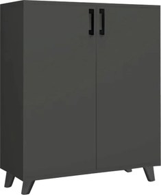 Ντουλάπι Lilly παπουτσοθήκη ανθρακί 72x32x88εκ