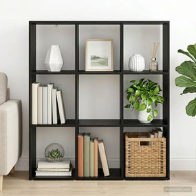 vidaXL Βιβλιοθήκη 102 x 29 x 103,5 εκ. Επεξεργασμένο Ξύλο Μαύρη Δρυς