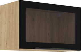 Κρεμαστή βιτρίνα Universal 60 GUS 36 MDF 1F-Φυσικό – Μαύρο