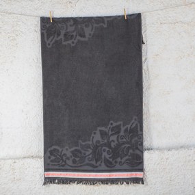 Πετσέτα Θαλάσσης (80x150) White Fabric Seamara Grey