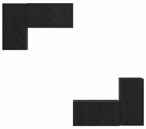 vidaXL Σετ επίπλου τηλεόρασης 4 pcs Μαύρη δρυς 60 x 30 x 30 cm