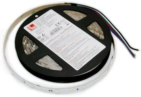 Adeleq Ταινία LED Λευκή Αυτοκόλλητη 5m 24VDC 5050 9.6W Και 60LED Ανά Μέτρο IP54 RGB Συν Λευκό 4000K 30-340249119