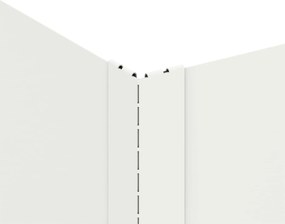 vidaXL Περίγραμμα γκαζόν 4 τμχ. 60 x 60 x 35 cm Ατσάλι Λευκό