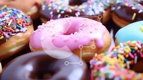 Σετ των 2 Intra Συλλεκτικό Ξύλινο Παζλ Plywood 4mm - Πολύχρωμα ντόνατς με ψεκασμούς Σε Ξύλινο Κουτί - Διαστάσεις: 10x10 cm – 25 κομμάτια