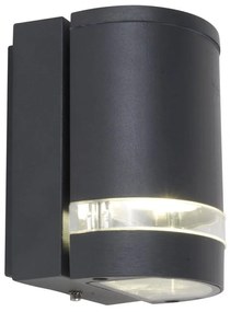 Φωτιστικό Τοίχου Focus Round 5604101118 IP44 GU10 15x10,9x11cm Dark Grey Lutec