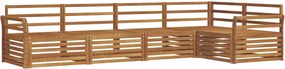vidaXL Σειρά Καναπέ Εξωτερικού 5 pcs Φυσικό