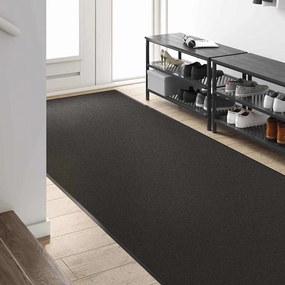 vidaXL Χαλάκι Εξώπορτας Μαύρο 120 x 250 cm 100% Πολυαμίδιο