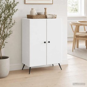 vidaXL Πλαϊνό γραφείο Γυαλιστερό Λευκό 66 x 34,5 x 90 εκ