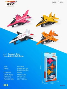 Σετ μεταλλικά αεροπλανάκια με Pull Back - 4pcs - 1210-W444 - 917320