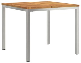 vidaXL Εξωτερικό Τραπέζι Φαγητού 90x90x74.5 εκ. Μασίφ ξύλο ακακίας