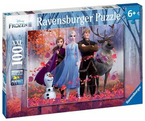 Παζλ Frozen II - Magic Οf Τhe Forest 12867 100τμχ XXL 49x36cm 6 Ετών+ Multicolor Ravensburger