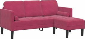 vidaXL Σετ Καναπέ με μαξιλάρι 2 pcs Κόκκινο Πολυεστέρας