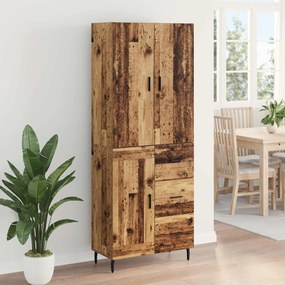 vidaXL Highboard 2 pcs Παλιό Ξύλο 69,5 x 34 x 180 εκ.
