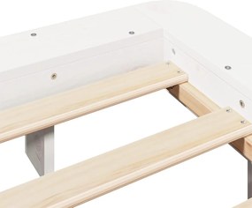 vidaXL Σκελετός Κρεβ. Χωρίς Στρώμα Λευκό 200x200 εκ Μασίφ Πεύκο