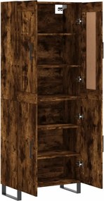 vidaXL Ντουλάπι Καπνιστή Δρυς 69,5x34x180 εκ. από Επεξεργασμένο Ξύλο