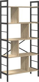 vidaXL Ράφι Βιβλίων Δρύς Sonoma 75 x 30 x 156 εκ. Επεξεργασμένο ξύλο