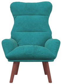vidaXL Χαλαρωτική Πολυθρόνα Τιρκουάζ 69 x 74 x 93 εκ. Βελούδο