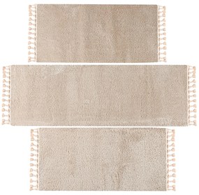 Χαλιά Κρεβατοκάμαρας (Σετ 3τμχ) Polcarpet Soft Shaggy Beige