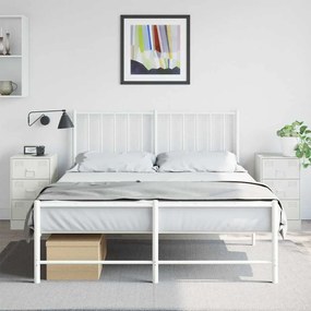 vidaXL Κομοδίνα 2 τεμ. Λευκό 34,5x39x62 εκ. από Χάλυβα