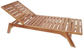 Ξαπλώστρα Melop Pakoworld teak ξύλο 200x70x35εκ 343-000014-343-000014-Καφέ 343-000014