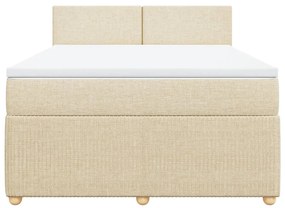 ΚΡΕΒΑΤΙ BOXSPRING ΜΕ ΣΤΡΩΜΑ ΚΡΕΜ 140X200 ΕΚ. ΥΦΑΣΜΑΤΙΝΟ 3289777