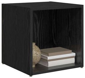 vidaXL Βάση τηλεόρασης - 4 τεμ, Μαύρη βελανιδιά, 37x35x37 εκ, Ξύλινη κατασκευή