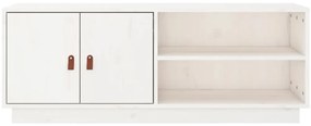 vidaXL Έπιπλο Τηλεόρασης Λευκό 105x34x40 εκ. από Μασίφ Ξύλο Πεύκου
