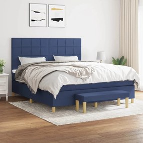 ΚΡΕΒΑΤΙ BOXSPRING ΜΕ ΣΤΡΩΜΑ ΜΠΛΕ 180X200 ΕΚ. ΥΦΑΣΜΑΤΙΝΟ 3137179