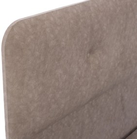 Επενδυμένο Κρεβάτι DOLORES Διπλό Nubuck Μπέζ 150x200 εκ. 150x205x105 εκ.