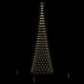 vidaXL LED Χριστουγεννιάτικο Δέντρο με βάση Θερμό λευκό 500 cm Μέταλλο