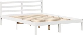 vidaXL Σκελετός Κρεβ. Χωρίς Στρώμα Λευκό 120x200 εκ Μασίφ Πεύκο