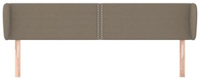 vidaXL Κεφαλάρι με Πτερύγια Taupe 203 x 23 x 78/88 εκ. Υφασμάτινο