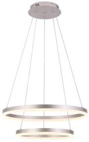 Κρεμαστό Φωτιστικό Οροφής D88059/2 Ακρυλικό LED 3000K-6000K Sunlight-D88059/2-SLV-Ασημί D88059/2-SLV