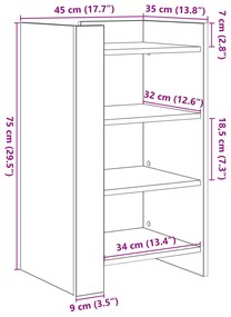 ΣΥΡΤΑΡΙΕΡΑ ΜΑΥΡΗ 45X35X75 ΕΚ. ΑΠΟ ΕΠΕΞΕΡΓΑΣΜΕΝΟ ΞΥΛΟ 848382