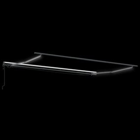 vidaXL Τέντα Πτυσσόμενη Αυτόματη με LED Μπορντό 400x300 εκ.