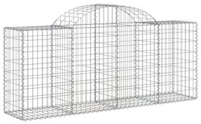 vidaXL Συρματοκιβώτια Τοξωτά 5 τεμ. 200x50x80/100 εκ. Γαλβαν. Ατσάλι