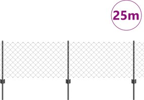vidaXL Συρματόπλεγμα Περίφραξης με Πάσσαλο 25 x 0,6 m