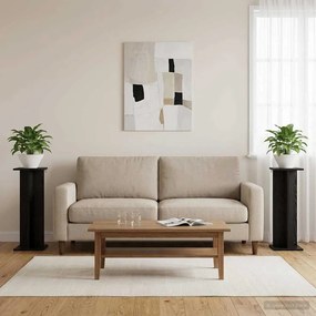 vidaXL Βάση φυτών 2 τεμ. Μαύρη Δρυς 25 x 25,5 x 80,5 εκ.