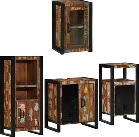 vidaXL Σετ Επίπλων Μπάνιου 4 τμχ. Πολύχρωμο 55 x 35 x 60 εκ.