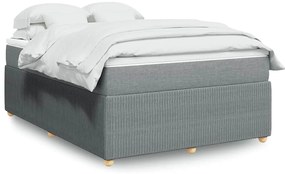 vidaXL Κρεβάτι Boxspring με Στρώμα Αν. Πράσινο 160x200εκ Υφασμάτινο