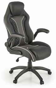 Καρέκλα γραφείου Houston 1426, Γκρι, Μαύρο, 117x65x70cm, 17 kg, Με μπράτσα, Με ρόδες, Μηχανισμός καρέκλας: Κλίση | Epipla1.gr