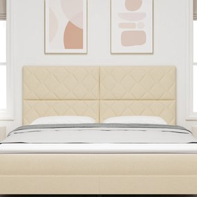 vidaXL Κεφαλάρι Σχεδιασμού Διαμαντιών Κρεμ 180 cm Υφάσματος