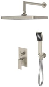 BRUNO σετ κεφαλή ντους με τηλέφωνο M63542-221, αναμεικτική, εντοιχισμού, ασημί