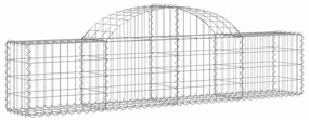 Συρματοκιβώτια Τοξωτά 13 τεμ. 200x30x40/60 εκ. Γαλβαν. Ατσάλι - Ασήμι