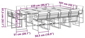 ΣΕΤ ΤΡΑΠΕΖΑΡΙΑΣ ΚΗΠΟΥ 13 ΤΕΜ. ΛΕΥΚΟΣ ΑΠΟ TEXTILENE ΜΕ ΜΑΞΙΛΑΡΙΑ 3295110