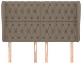 Κεφαλάρι με Πτερύγια Taupe 163x23x118/128 εκ. Υφασμάτινο - Μπεζ-Γκρι